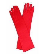 Leg Avenue Women&#39;s Formal Satin Elbow Length Red Dress Gloves 8B One Size - £13.52 GBP