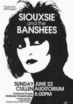 SIOUXIE AND THE BANSHEES PRINT: Alternative Music Concert Poster Art - £5.30 GBP+