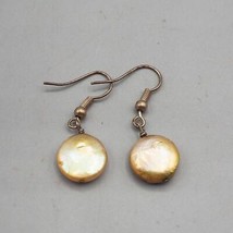 Silver Tone Abalone Dangle Earrings Jewelry - £19.49 GBP