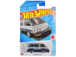 1986 Toyota Van Silver Metallic and Black with Stripes &quot;HW J-Imports&quot; Se... - $9.48