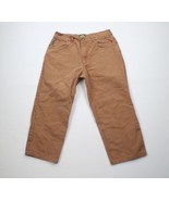 Vintage 90s Cabelas Mens 32x25 Faded Canvas Workwear Pants Duck Brown Co... - $75.27 CAD