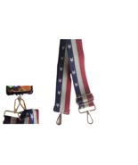 Adjustable Wide American FLAG Crossbody Strap Handbag Cell Phone Carry L... - $326.77 MXN