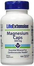 NEW Life Extension Magnesium 500 Mg Vegetarian Capsules Supplement 100 Count - £16.91 GBP
