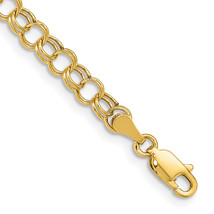 10k Hollow Double Link Charm Bracelet 10DO540 - $297.17