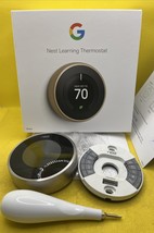 ✈️ Nest 2nd Generation Learning Programmable Thermostat WIFI (Silver, Mo... - £50.80 GBP