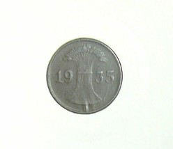 1 moneda antigua vintage Reichspfennig 1935 D. Moneda alemana del Reich ... - $12.72 CAD