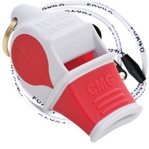 WHITE/RED Fox 40 SONIK BLAST CMG Whistle Official Coach Safety - FREE LA... - £8.78 GBP