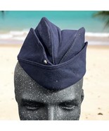 WW2 USN US Navy Waves Female Blue Garrison Cap Hat - $49.49