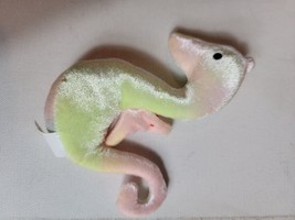 Vintage TY Beanie Baby Plush 1990s McDonald&#39;s Neon the Seahorse - £6.03 GBP