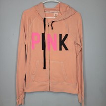 Victorias Secret PINK Sweatshirt Womens Medium Orange Nation Zip Sweater... - £11.53 GBP
