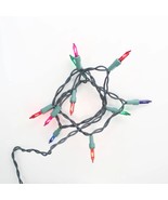 10 Bulb Multicolor Glass Craft Lights Green Wire - $10.00
