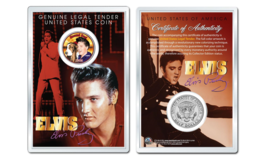 Elvis Presley - Hound Dog Official Jfk Half Dollar U.S. Coin In Premium Holder - $10.35