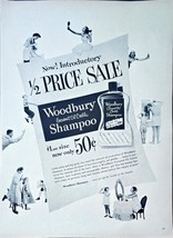 Woodbury Cocoanut Castile Shampoo Low Cost-1953 Vintage Print Ad - $9.46