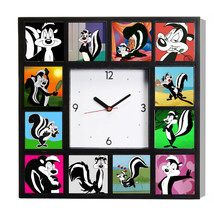 Pepe Le Pew Skunk Clock with 12 pictures - £24.31 GBP