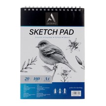 A4 Portrait Sketch Pad 20 Sheets Spiral Bound Sketch Book For Pen Pencil - £18.03 GBP