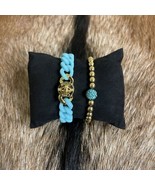 Rustic Cuff Turquoise w/ Gold Logo Madison Silicone Chain And Ireland Br... - $33.66 CAD