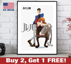 Lupin III Poster 18&quot; x 24&quot; Print Anime Retro Wall Art Lupin the Third 1 - £10.52 GBP