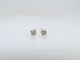 0.20ctw Round Natural Diamond Basket Push Back Stud Earrings 14K Yellow ... - £80.26 GBP