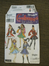 Vtg Simplicity Pattern 3685 Sexy Adult Costume Queen Hearts Ringmaster MardiGras - £19.65 GBP