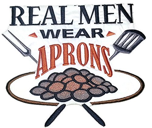 Lets go Outback for BBQ Apron Design [Real Men Wear Aprons] Embroidered Iron On/