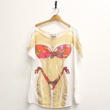 Vintage Floral Bikini Body Cover Up T Shirt XXL 2X - £59.58 GBP