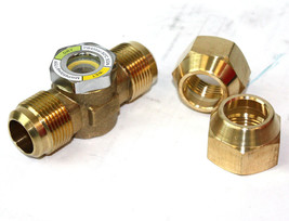 Hvac Ac Tube Jointing Sight Glass 3/4&quot; Sae O.D. W/MOISTURE Indicator Flare Brass - £11.55 GBP