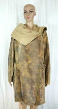Rachel Zoe Wrap Jacket Reversible Tan Brown Faux Suede Snake Coat Womens... - $69.99