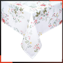 Floral Tablecloth Wild Flower Table Cloth, Spring Summer Waterproof Wrinkle - £23.05 GBP
