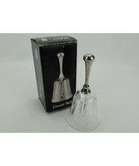 Crystal Dinner Bell, Silver Plated Handle, 1983, Leonard Silver, Glass C... - £23.19 GBP