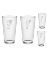 SET Vermont VT Home Custom Pint Beer Etched Glasses Tumblers Drinkware - $45.00+