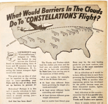 1944 Fruehauf Trailer Co TWA Constellation Flights Advertisement WW2 Era... - $34.99