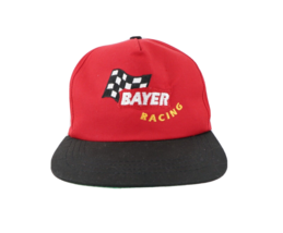 Vintage 90s NASCAR Bayer Racing Terry Labonte #5 Spell Out Snapback Hat Cap Red - £19.46 GBP