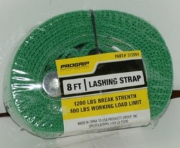 Progrip 512084 8 Foot by 1 inch Lashing Strap Green New in Package - £7.83 GBP