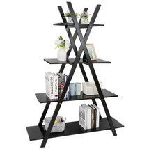 Convenience 4 Tier Concepts Oxford &quot;A&quot; Frame Bookshelf In Espresso Black... - £78.32 GBP