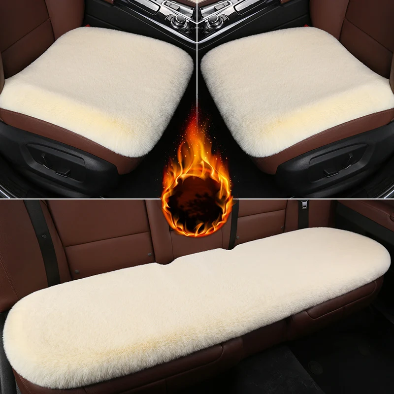 Car Seat Cover Wool Fur Capes for Auto Protector Seat Protection Plush Material - £10.20 GBP+