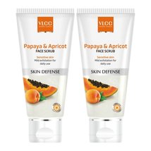 VLCC Papaya &amp; Apricot Face Scrub, 80gm (Pack of 2) - £10.53 GBP