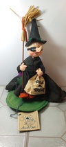 Annalee Doll Halloween Witch Broom and Big Nose  - £19.57 GBP