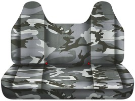 Front bench with molded headrest truck seat covers fits Ford F150 1999 to 2004 - £66.16 GBP
