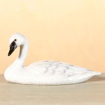 White Swan Floating Swimming Big Sky Carvers Stonecast Sculpture NOS 2013 - $47.51