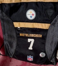 Vintage Licensed NFL player backpack Steelers 12 Roethlisberger  10&quot; X 12&quot; - $370.72 MXN