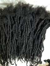 100% Cheveux Humains Main Dreadlocks 25 Pièces 5 &quot; Long 0.6cm Épais Natu... - £65.01 GBP