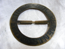 Vintage WW1 Era French Suspender Buckle Equipements Militaires 18-c - $49.49