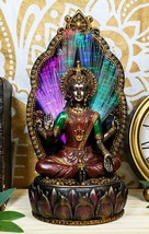 Ebros Hindu Goddess Lakshmi Fiber Optic Statue Home Decor Figurine 10.25&quot; H - £47.99 GBP