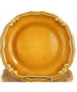 Pier 1 Salad Plates 8&quot; Set Of 2 Gold Scalloped European Country Italy - €15,92 EUR