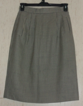 Excellent Womens Liz Claiborne Collection Gray Check Lined Wool Skirt Size 10 - £21.98 GBP
