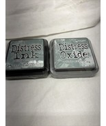 Tim Holtz NIP Iced Spruce Distress Ink &amp; Distress Oxide Ink Set 3x3 2 Pcs - €12,95 EUR