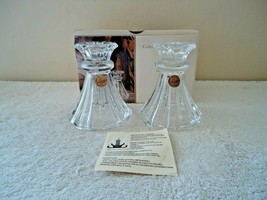 Vintage Cristal d &#39; Arques Set of 2 Eventail Candle Holders &quot; IOB &quot; BEAUTIFUL &quot; - £20.73 GBP