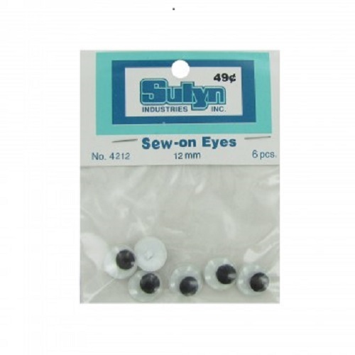 6 Pack Sew-on Wiggly Eyes - $6.38