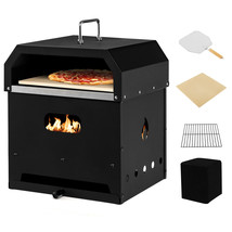 4-in-1 Multipurpose Outdoor Pizza Oven Wood Fired 2-Layer Detachable Oven - £127.86 GBP