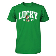 Shamrock Lucky Australian Shepherd Dog Tshirt St Patrick&#39;s Clover Puppy ... - $18.76+